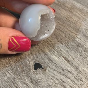 Druzy agate sphere